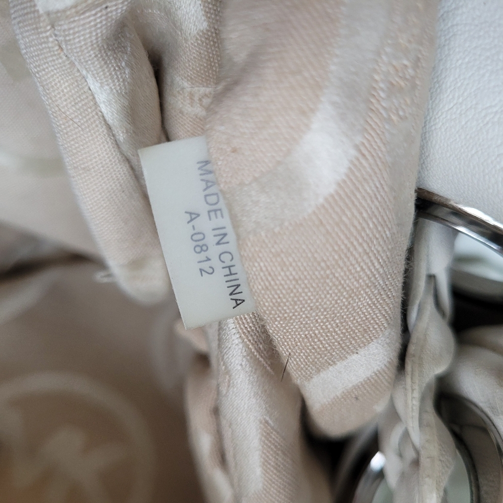 Michael Kors Camden Slouchy Leather Hobo Bag Braided Straps Off-White - Picture 16 of 16
